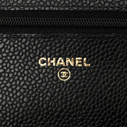 Chanel Caviar Quilted Wallet on Chain WOC Black 6 of 11
