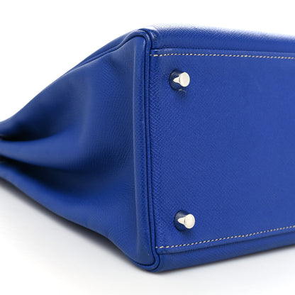 Hermes Epsom Candy Kelly Retourne 35 Bleu Electrique Mykonos 10 of 11