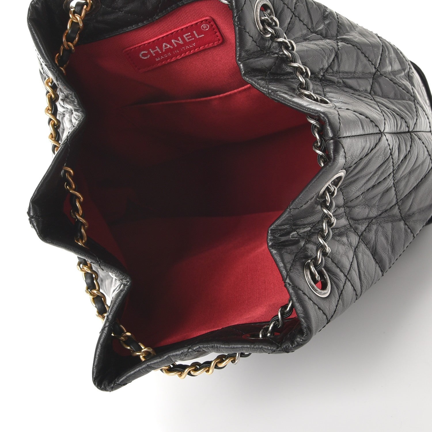 Chanel Aged Calfskin Quilted Gabrielle Backpack Black 5 of 8