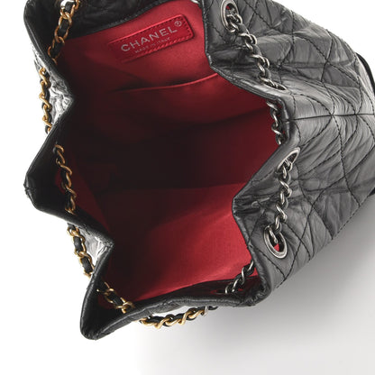 Chanel Aged Calfskin Quilted Gabrielle Backpack Black 5 of 8