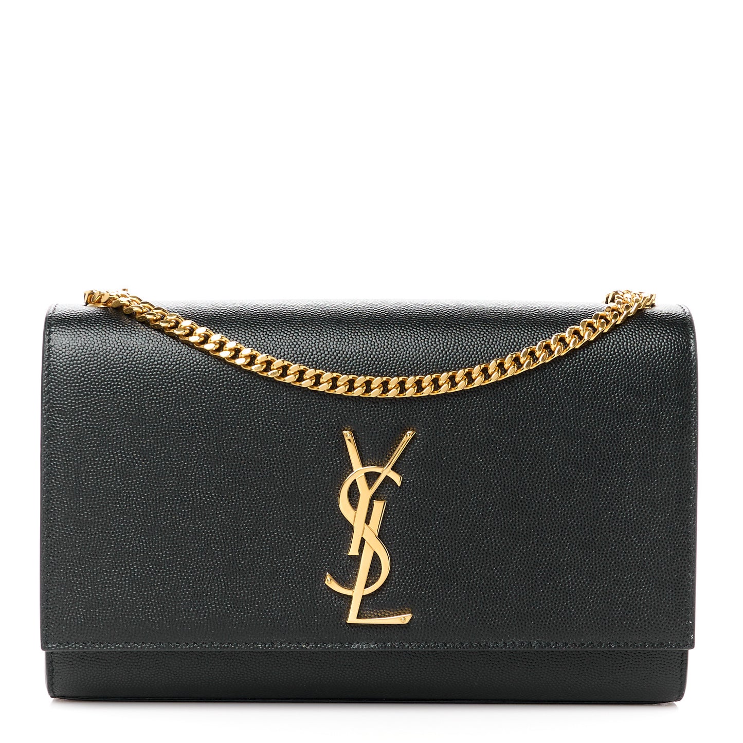 Grain De Poudre Medium Monogram Kate Satchel Black
