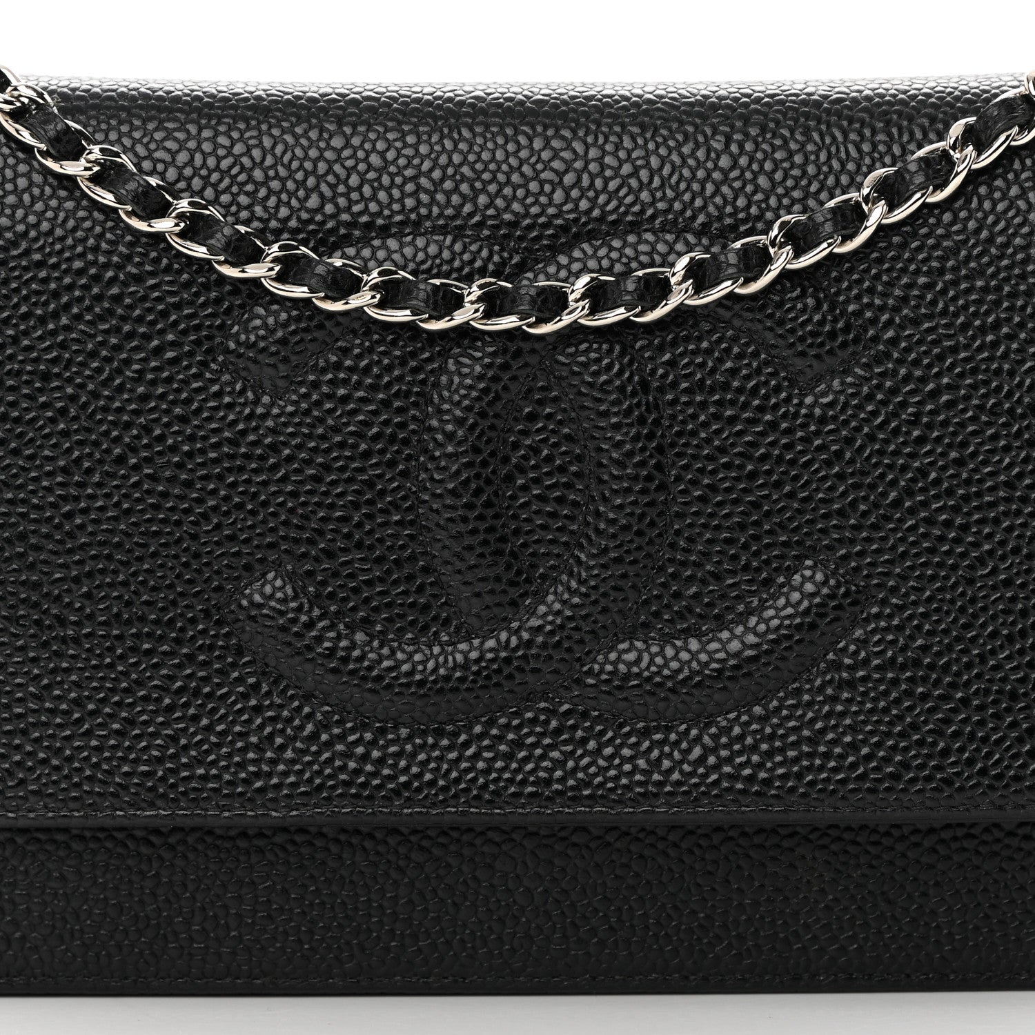 Chanel Caviar Timeless CC Wallet on Chain WOC Black 15 of 17