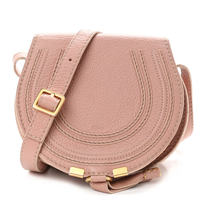 Chloe Grained Calfskin Small Marcie Saddle Bag Anemone Pink 1 of 17