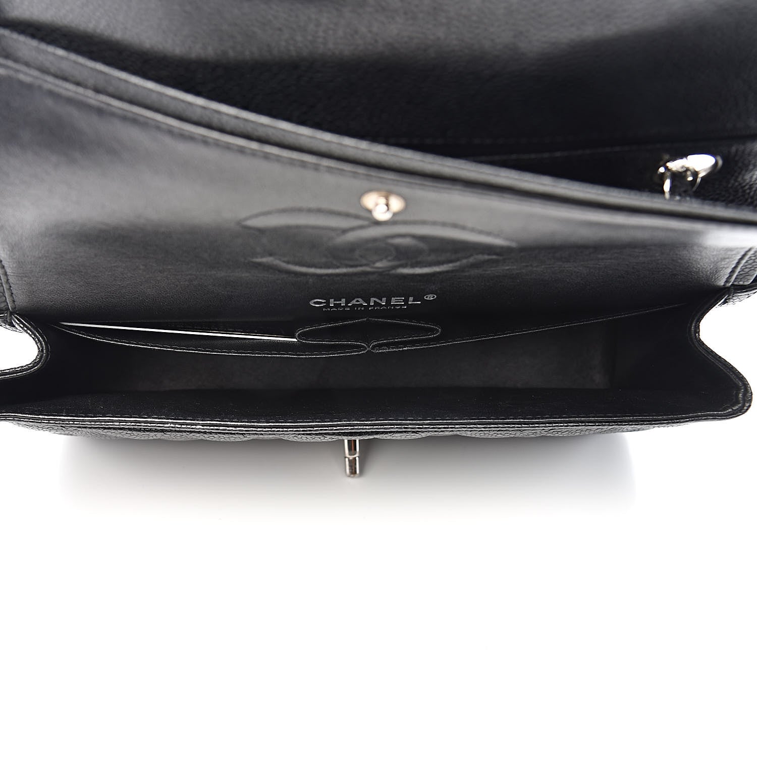 Chanel Caviar Quilted Medium Double Flap Black 5 of 12