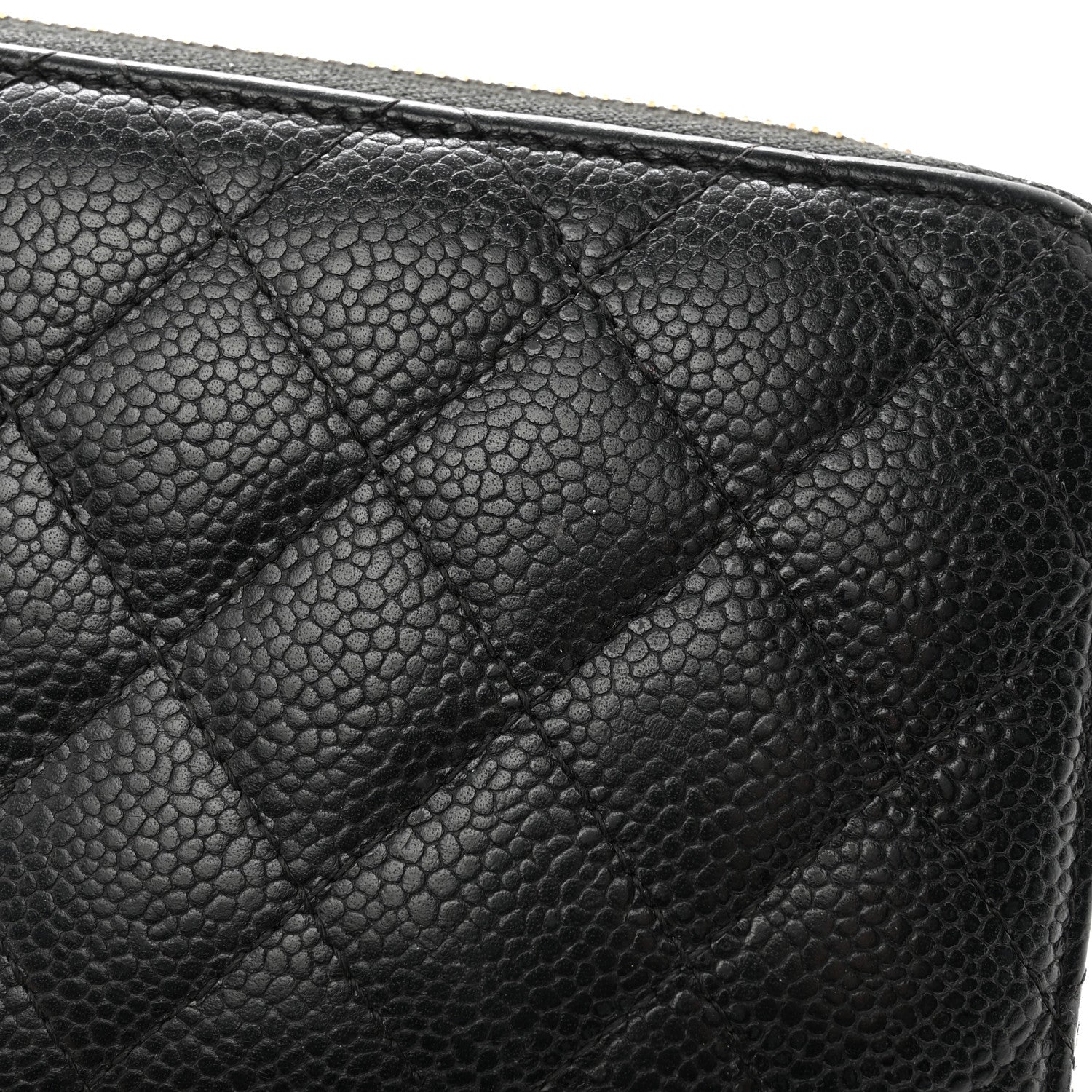 Chanel Caviar Quilted Large Gusset Zip Around Wallet Black 13 of 15