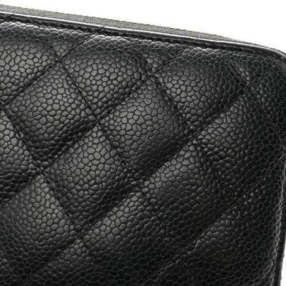 Chanel Caviar Quilted Large Gusset Zip Around Wallet Black 13 of 15