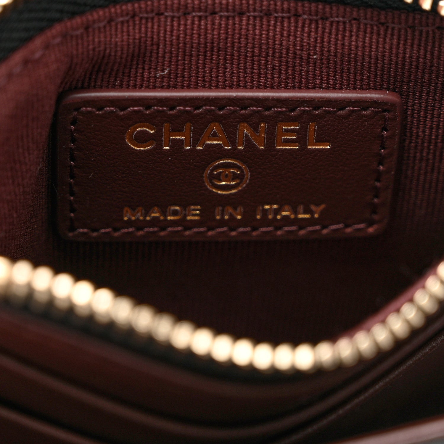 Chanel Caviar Quilted Compact Zipped Pocket Wallet Black 6 of 7