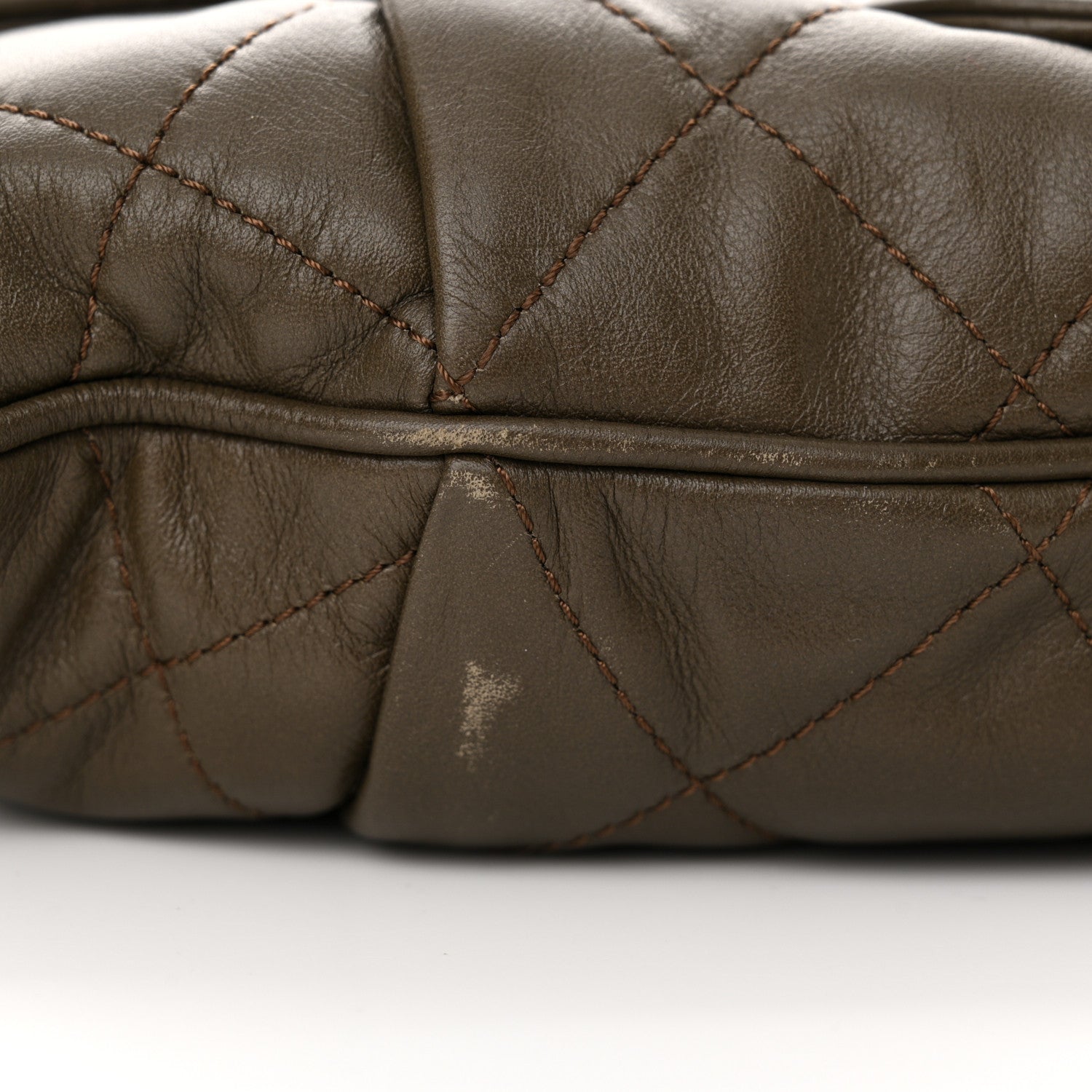 Chanel Calfskin Coco Pleats Messenger Flap Beige Taupe 11 of 12