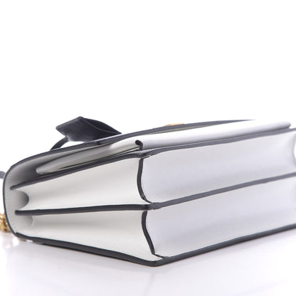 Saint Laurent Calfskin Bi-Color Medium Monogram Sunset Black Pearl White 6 of 11