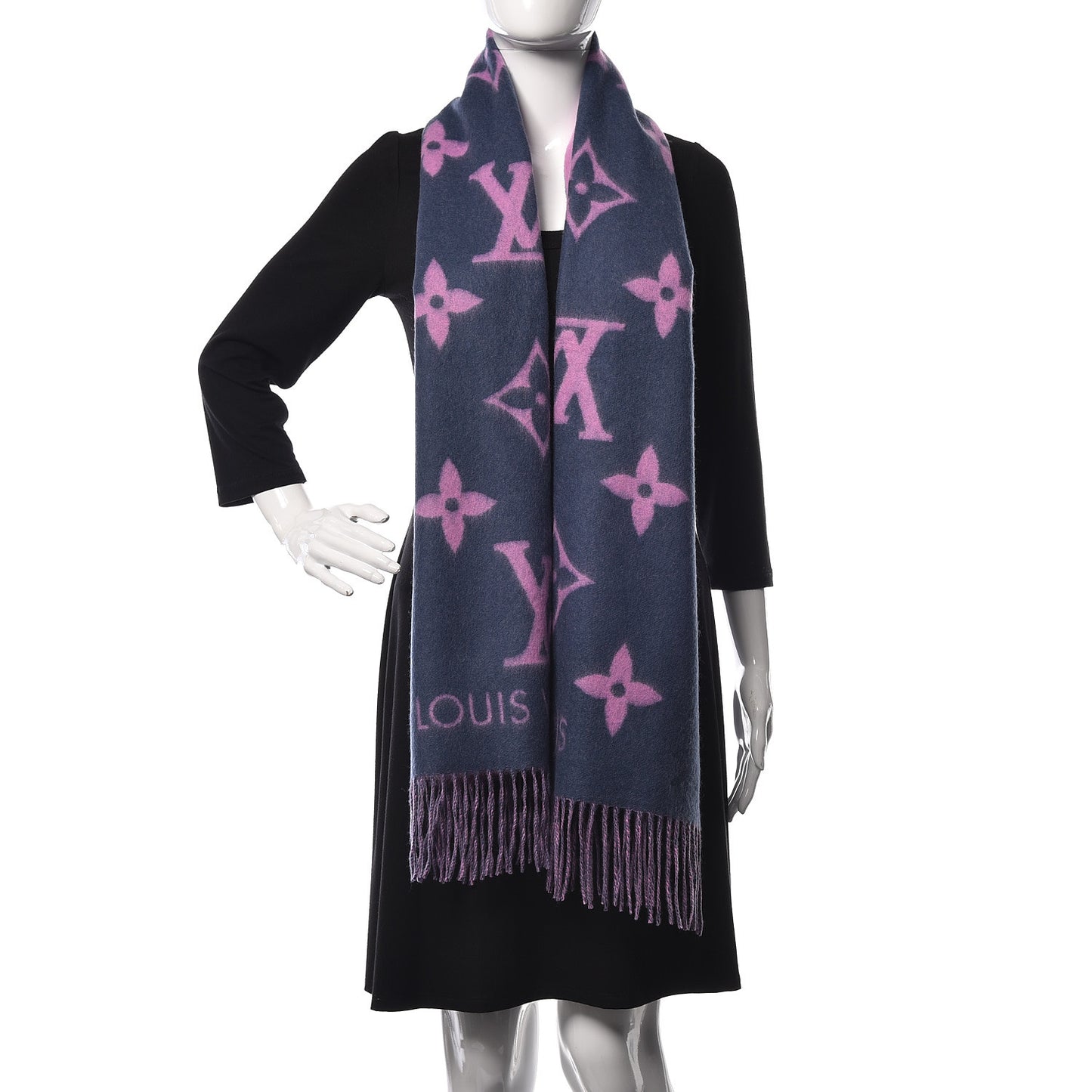 Cashmere Monogram Reykjavik Scarf Purple Pink