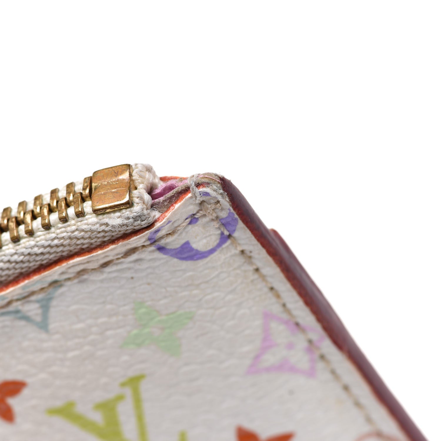 Louis Vuitton Monogram Multicolor Key Pouch White Litchi 13 of 13