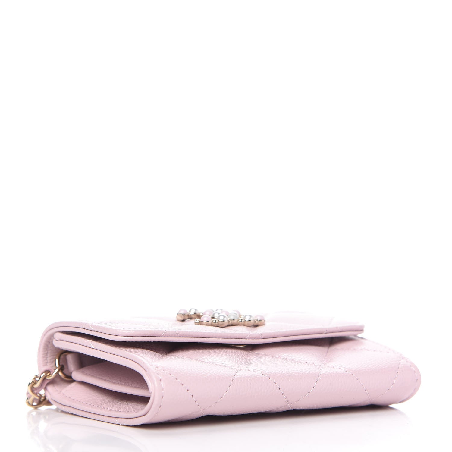 Chanel Caviar Quilted Coco Candy Card Holder On Chain Light Pink 4 of 10