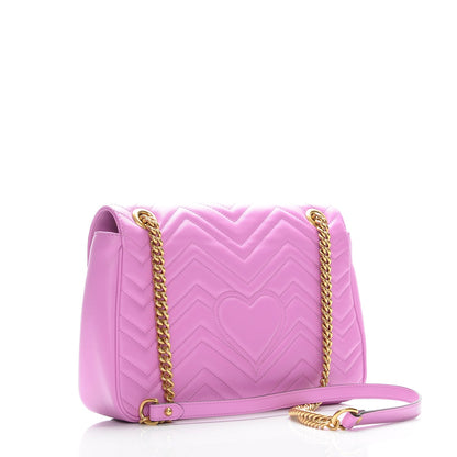 Gucci Calfskin Matelasse Medium GG Marmont Shoulder Bag Candy Mousse 4 of 9
