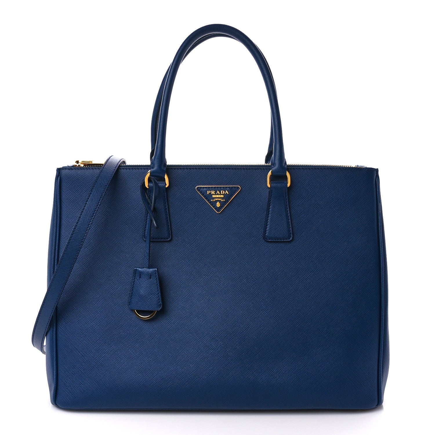 Prada Saffiano Lux Large Galleria Double Zip Tote Bluette 1 of 11