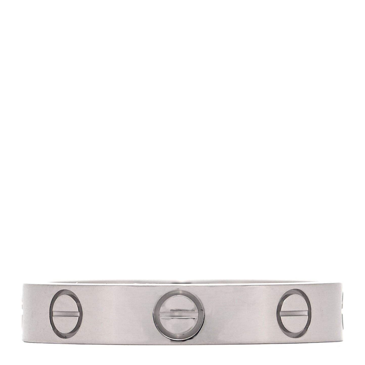 18K White Gold 3.5mm LOVE Wedding Band Ring 52 6