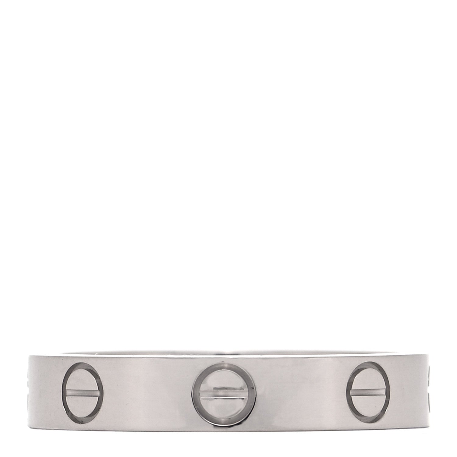 Cartier 18K White Gold 3.5mm LOVE Wedding Band Ring 52 6 5 of 8