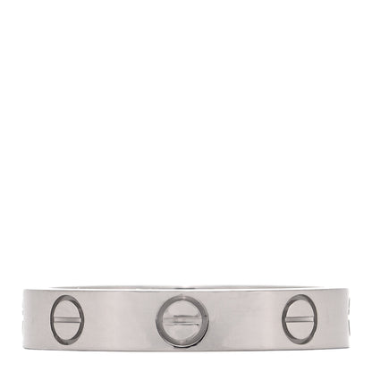 Cartier 18K White Gold 3.5mm LOVE Wedding Band Ring 52 6 5 of 8