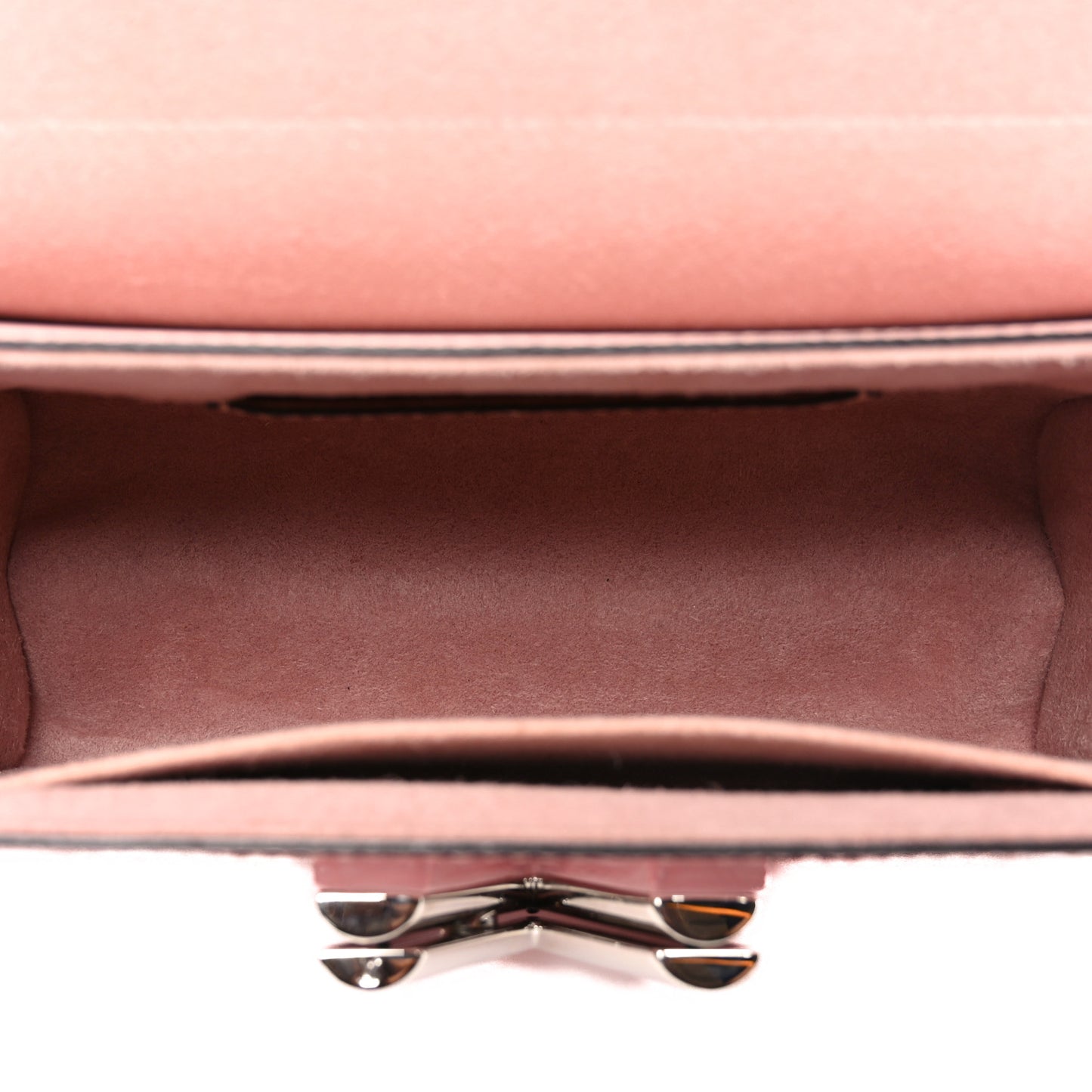 Epi Whipstitch Heart Twist Shoulder Bag MM Rose Ballerine