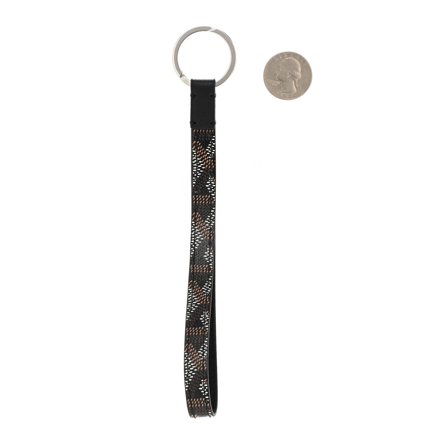 Goyardine Sesame Key Holder Black