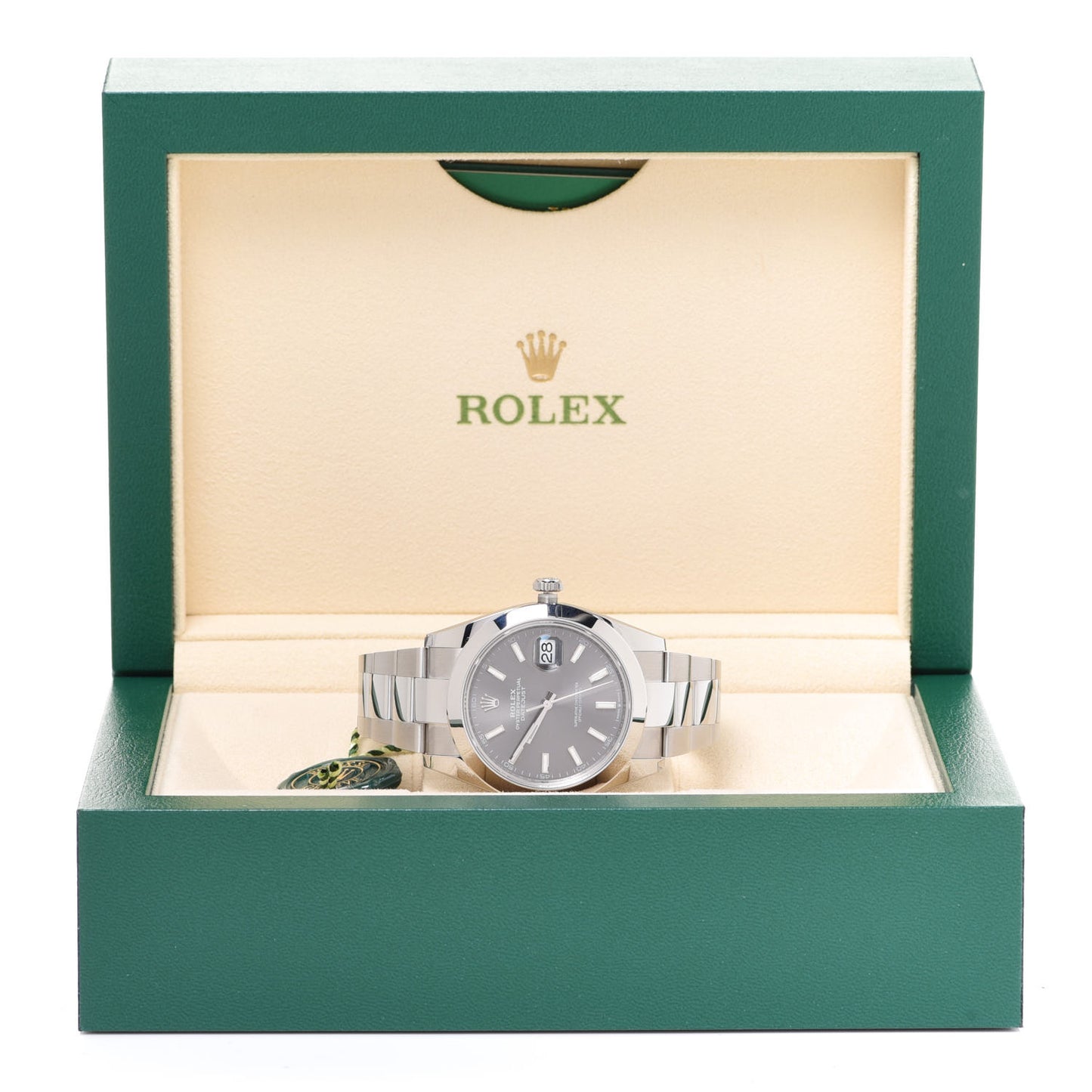 Stainless Steel 41mm Oyster Perpetual Datejust Watch Slate 126300