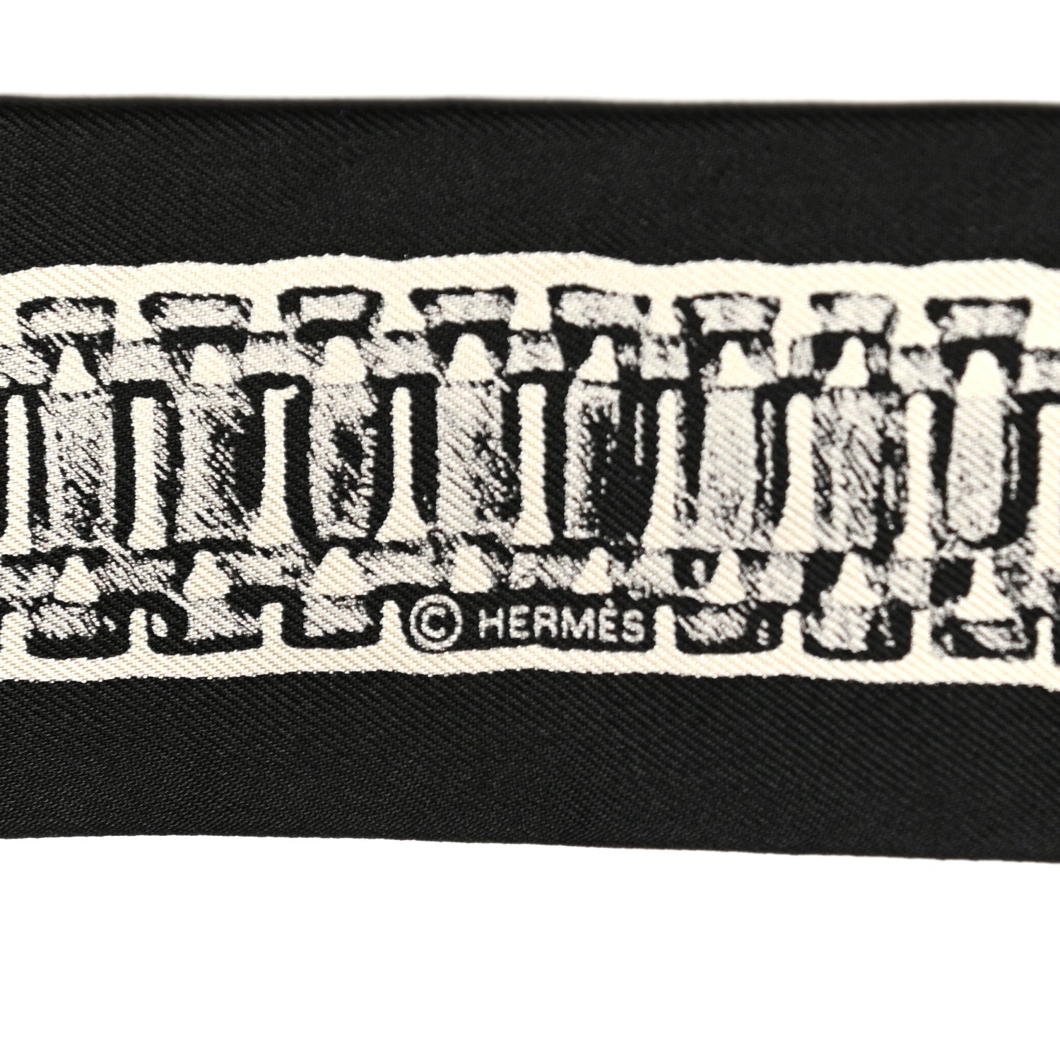 Hermes Silk Le Tresor De Medor Twilly Black White 2 of 5