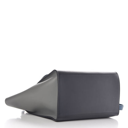 Celine Smooth Calfskin Medium Tri-Color Trapeze Metallic Blue 4 of 10