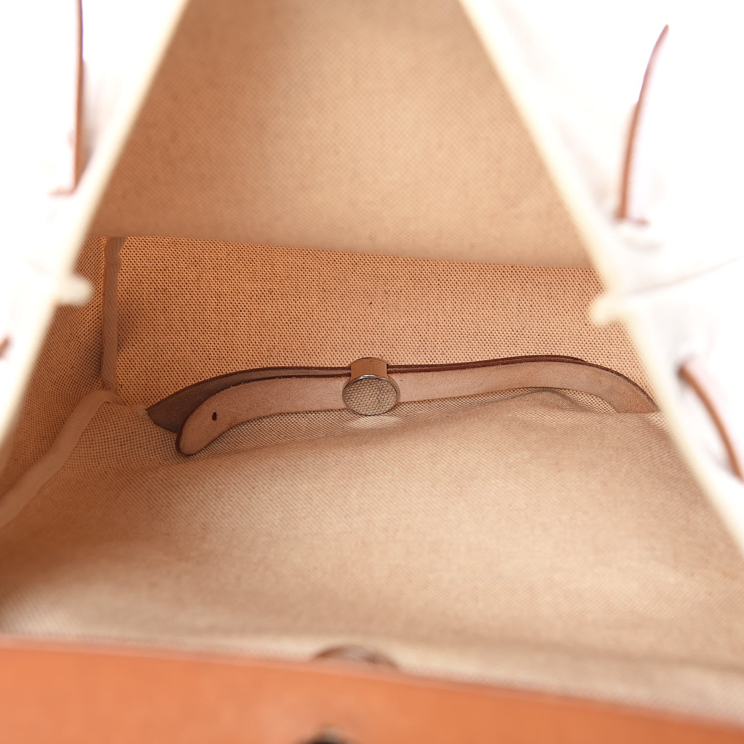 Hermes Toile Vache Calfskin Herbag 30 PM Backpack Natural 5 of 11