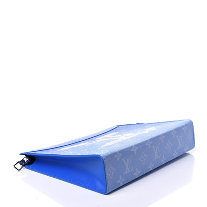 Louis Vuitton Monogram Clouds Pochette Voyage MM A4 Blue 4 of 10
