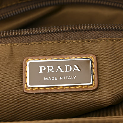 Prada Re-Nylon Nappa Triangle Medium Shoulder Bag Cocoa 6 of 9