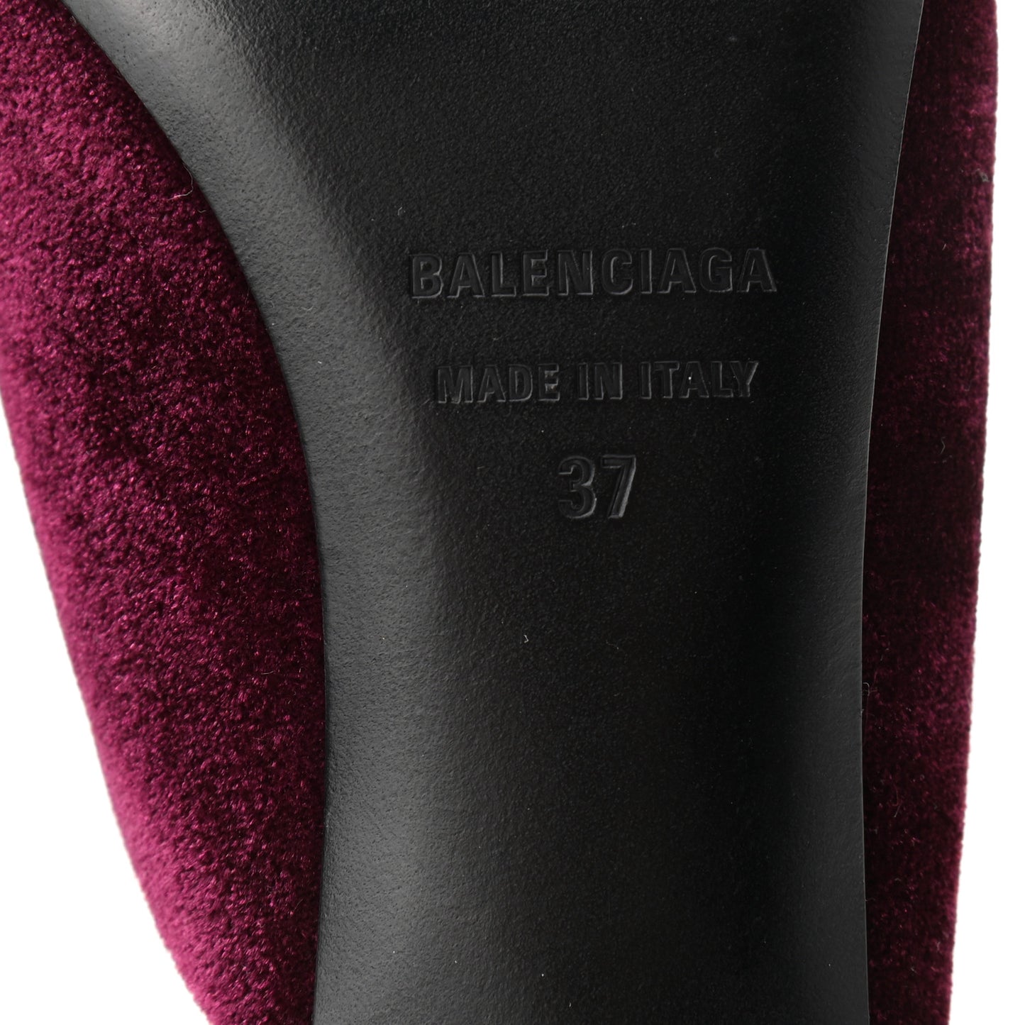 Stretch Velvet Pointed Toe BB 40mm Mules 37 Rouge Prune