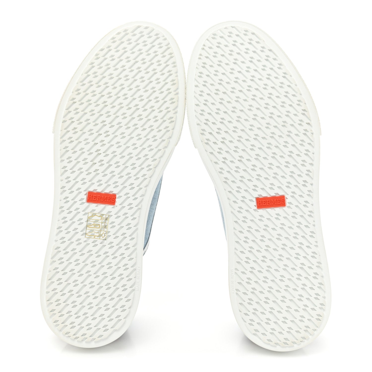 Hermes Denim Calfskin Mens Get Sneakers 41 Bleu Clair White 6 of 10