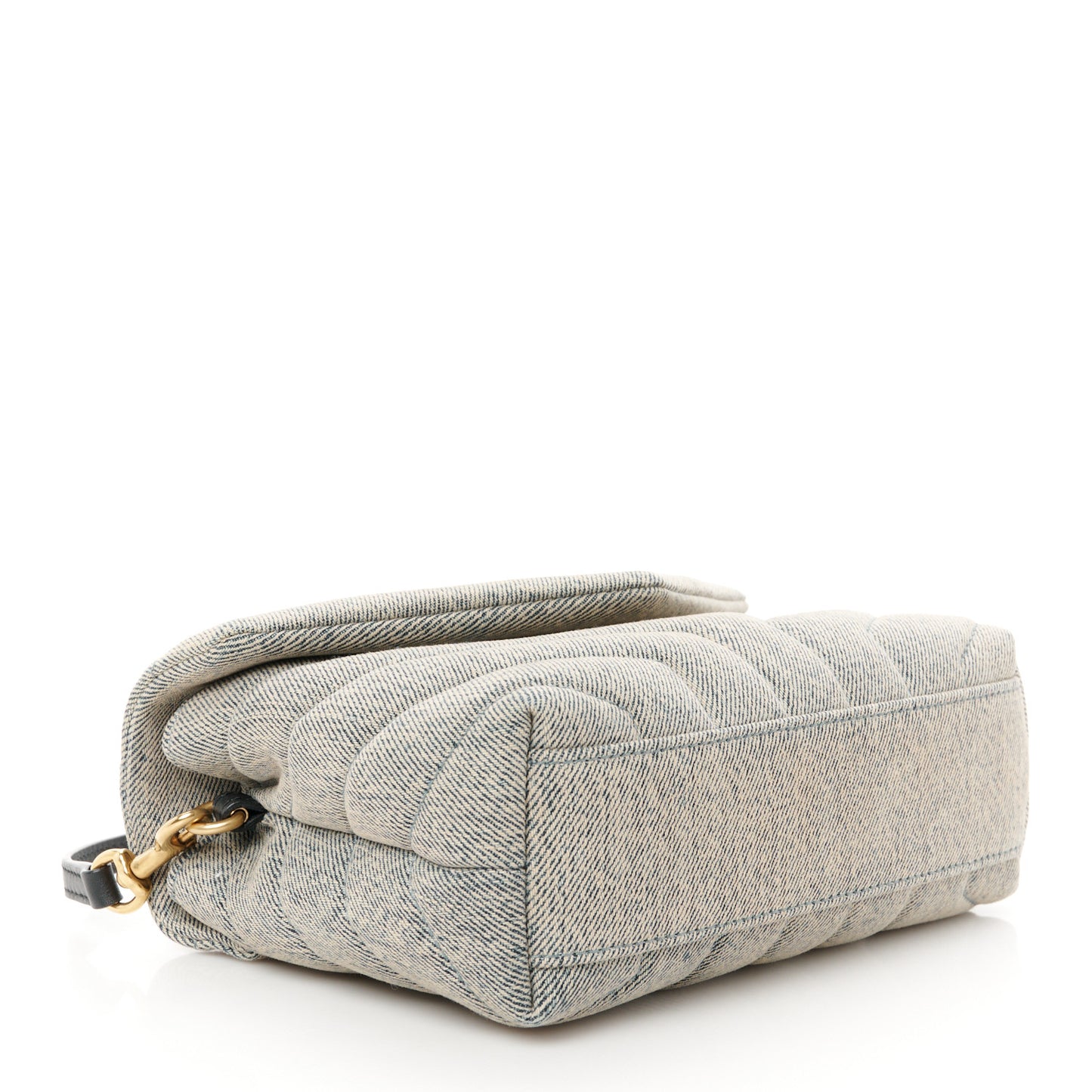 Denim Y Quilted Monogram Toy Loulou Crossbody Bag Grey