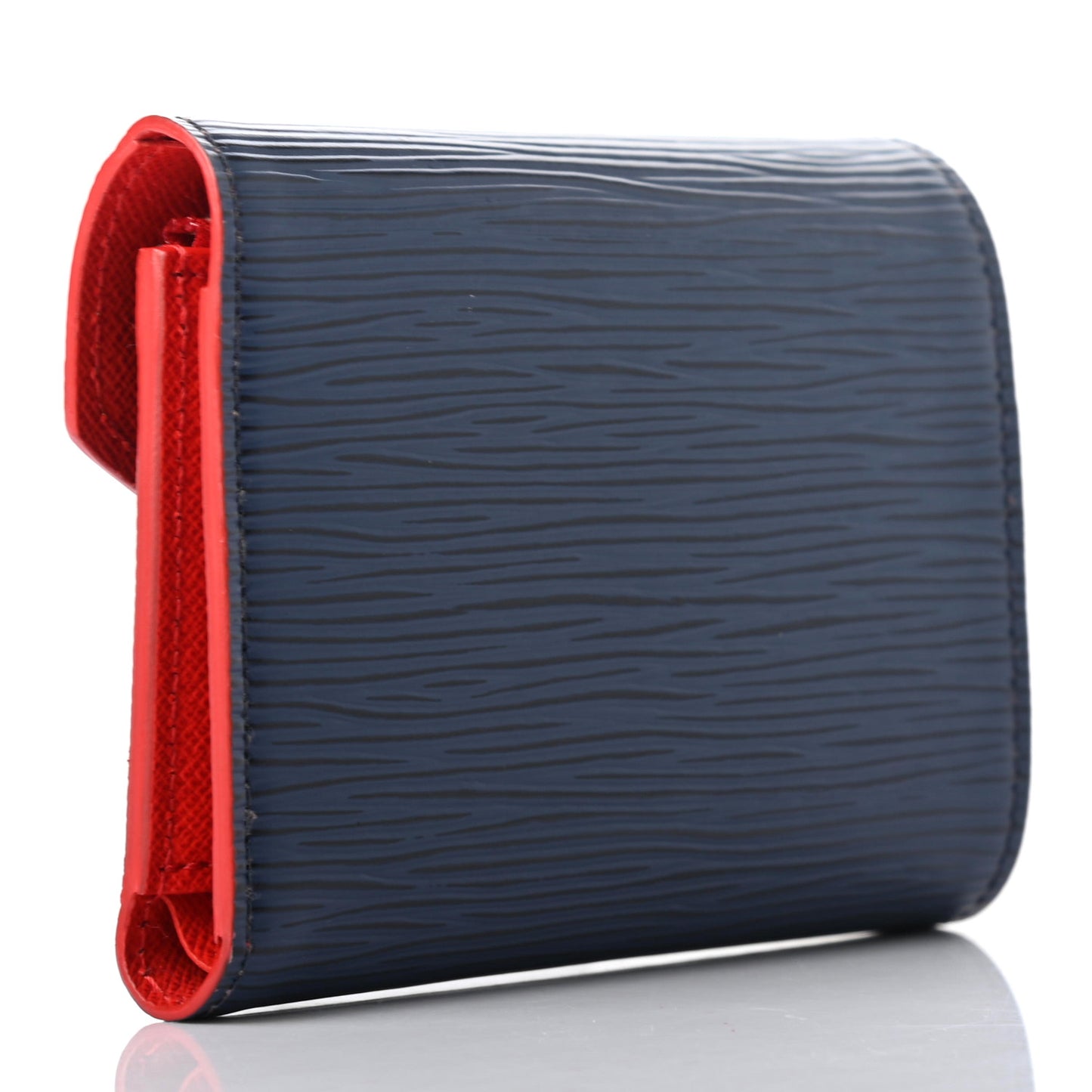 Epi Victorine Wallet Indigo Coquelicot