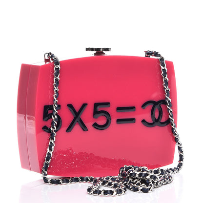 Chanel Plexiglass Evening In The Street 5x5=CC Small Clutch Fuchsia 4 of 9