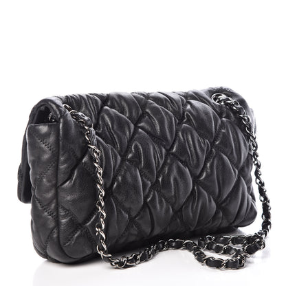 Chanel Calfskin Small Bubble Quilt Flap Bag Black 3 of 9