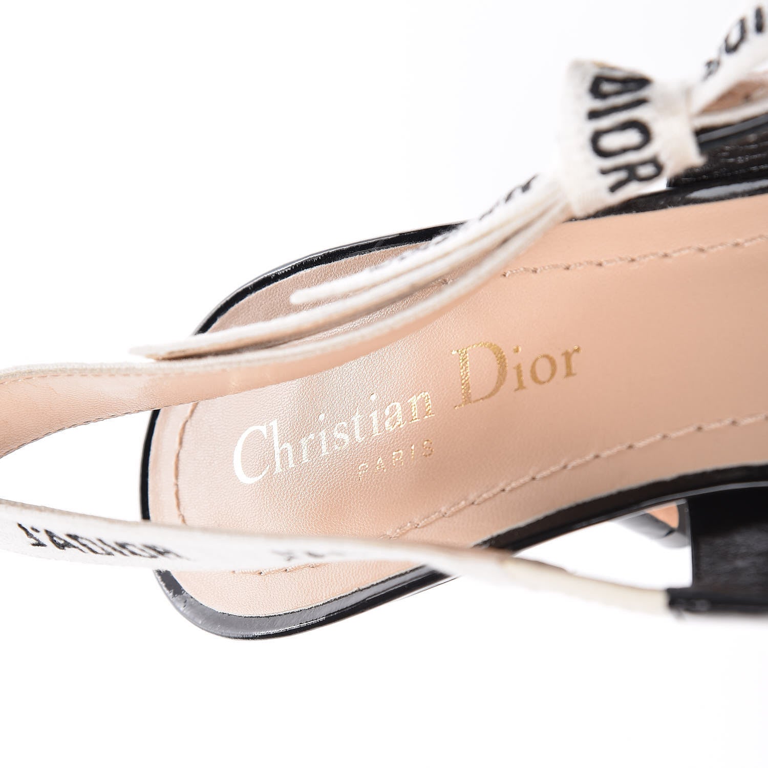 Christian Dior Patent Ribbon J'Adior Slingback 65mm Pumps 39.5 Black 5 of 11