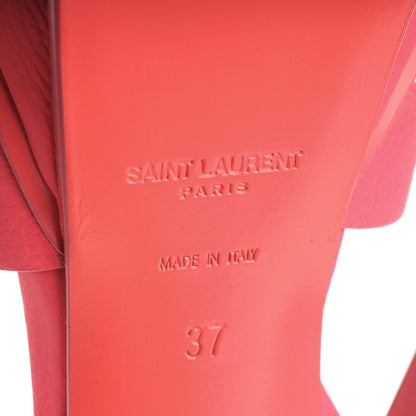 Saint Laurent Grained Calfskin Tribute 105 Platform Sandals 37 Rose Clair 6 of 7