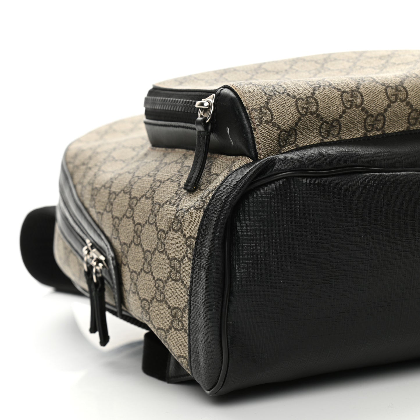 GG Supreme Monogram Medium Backpack Black