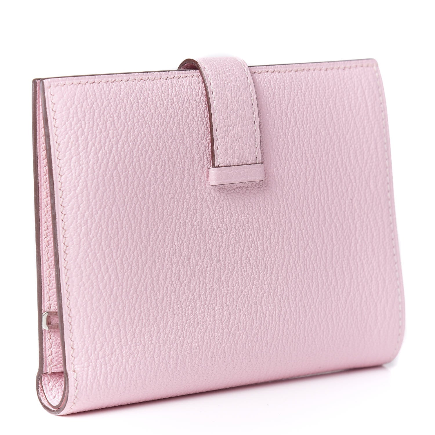 Hermes Chevre Mysore Bearn Compact Wallet Rose Sakura 3 of 7