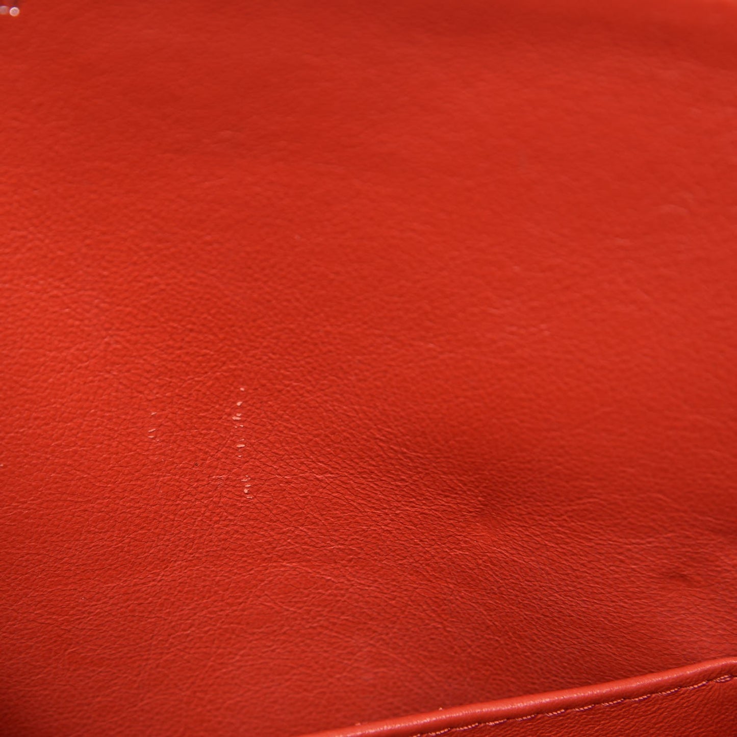 Drummed Calfskin Suede Double Zip Trapeze Vermillion