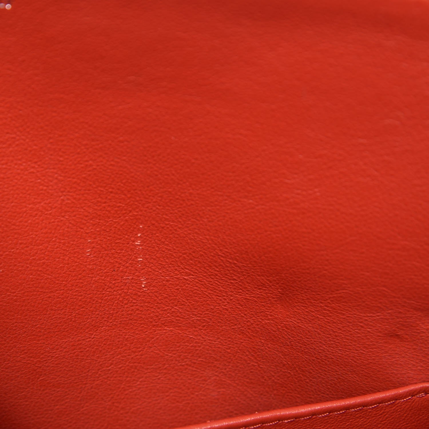 Celine Drummed Calfskin Suede Double Zip Trapeze Vermillion 7 of 9