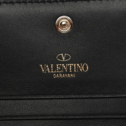 Valentino Garavani Calfskin Rockstud Bi-Fold Card Holder Black 5 of 8