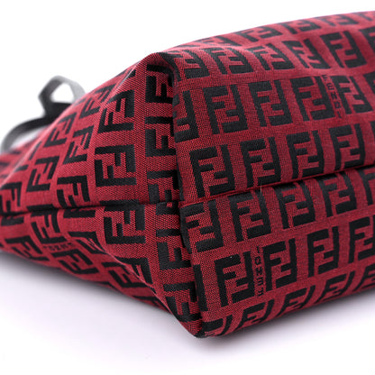 Fendi Zucchino Tote Red Black 9 of 13