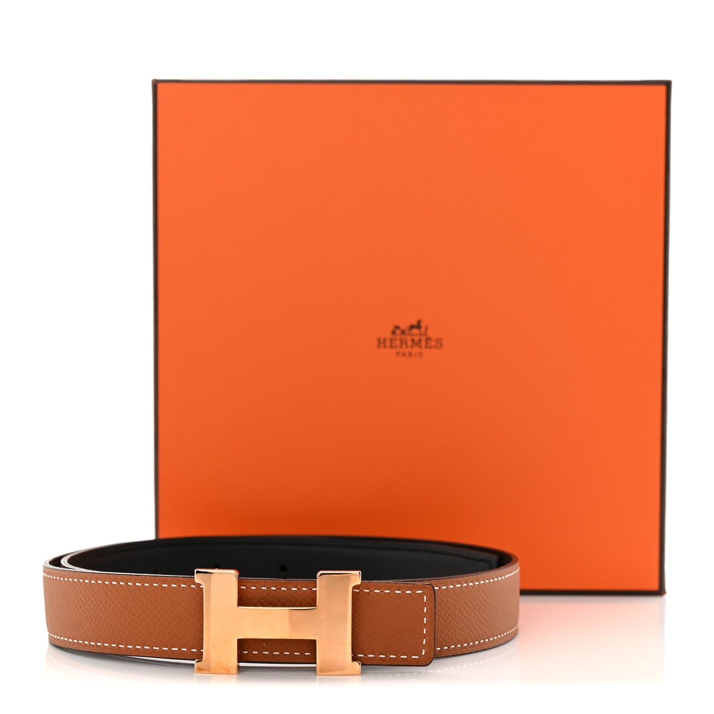 Swift Epsom 24mm Mini H Belt 70 28 Black Gold