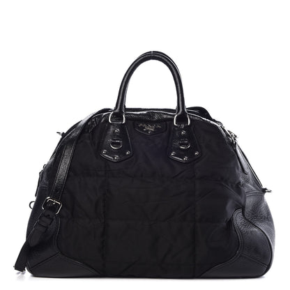 Prada Tessuto Nylon Cervo Lux Dome Satchel Black 1 of 9