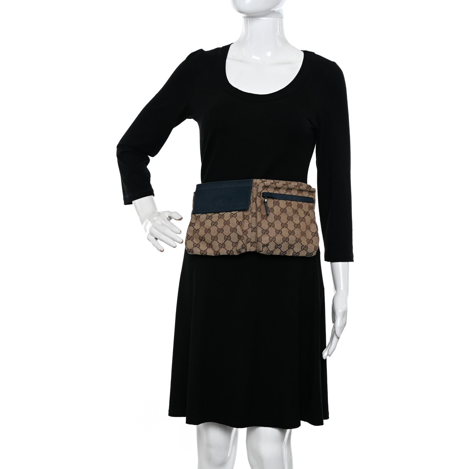 Gucci Monogram Web Belt Bag Navy 2 of 11