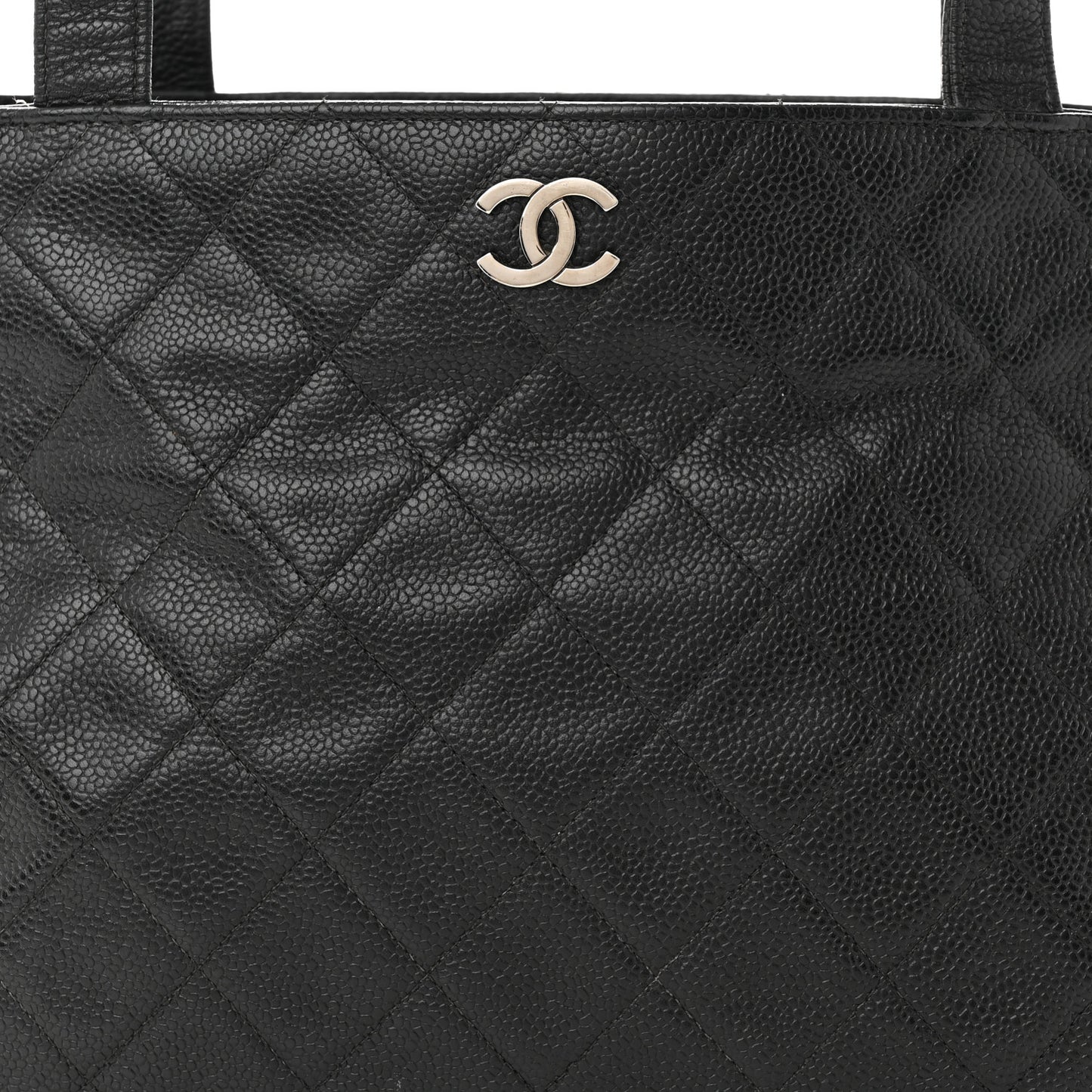 Caviar Quilted CC Shoulder Bag Black