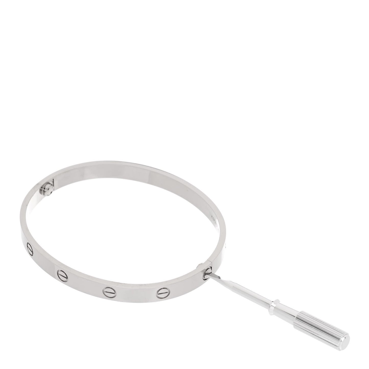 18K White Gold LOVE Bracelet 19