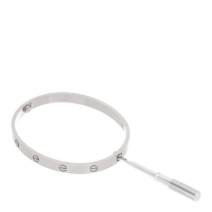 Cartier 18K White Gold LOVE Bracelet 19 3 of 6