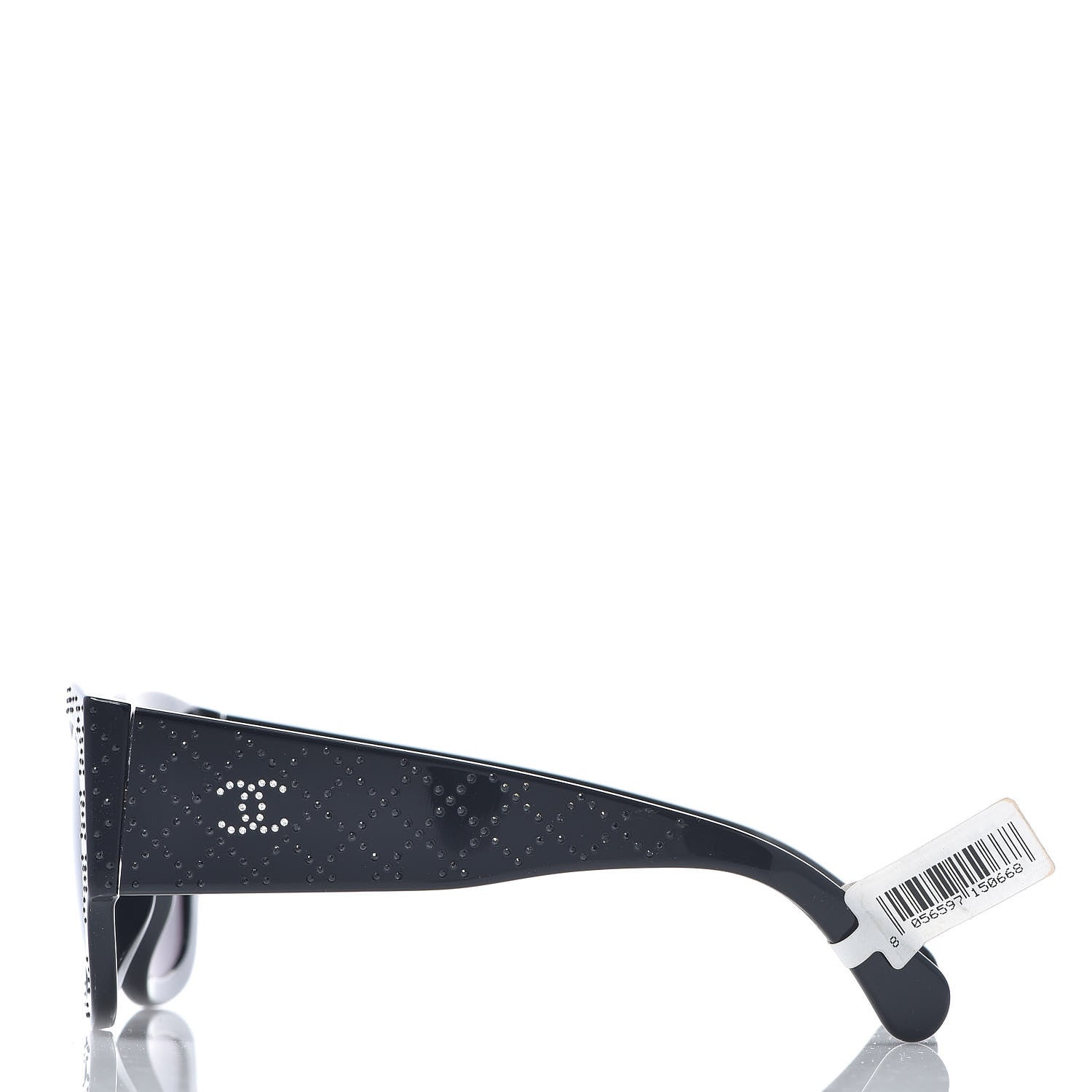Chanel Acetate Strass Rectangle Sunglasses 5421B Black 3 of 7
